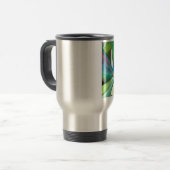 Mug De Voyage L'aquarelle du désert bleu et vert Succulent (Devant gauche)