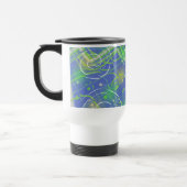 Mug De Voyage L'art du squiggle bleu Abstrait (Gauche)