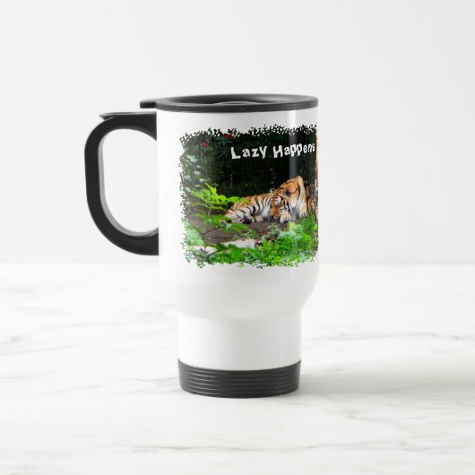 Mug De Voyage Lazy arrive le tigre de Sibérie (Gauche)