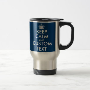 Mug De Voyage Le bleu marine fait sur commande gardent le calme