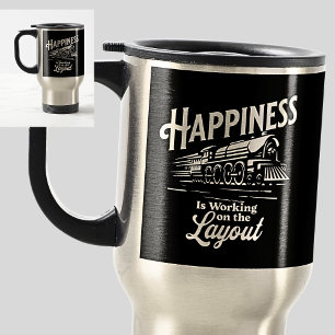 Mug De Voyage Le Bonheur fonctionne sur la disposition, Train à 
