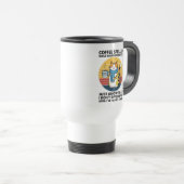 Mug De Voyage Le café épelé à l'envers est EEFFOC - Drôle Caffei (Devant droit)