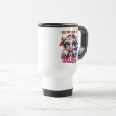 Mug De Voyage Le café m'aide à tolérer les idiots (Devant droit)