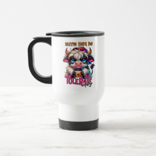 Mug De Voyage Le café m'aide à tolérer les idiots 