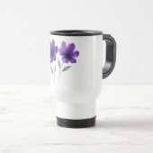 Mug De Voyage Le charme des fleurs violettes (Devant droit)