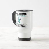 Mug De Voyage Le chimio final courent beaucoup - Cancer ovarien (Devant gauche)