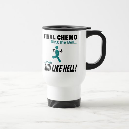 Mug De Voyage Le chimio final courent beaucoup - Cancer ovarien (Droite)