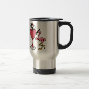 Mug De Voyage Le Flamant rose rose rougissent dedans verre de