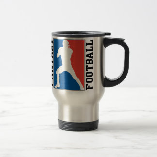 Mug De Voyage Le football d'imaginaire, logo blanc et bleu rouge