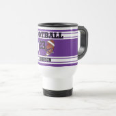 Mug De Voyage Le football pourpre et blanc (Devant droit)