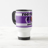 Mug De Voyage Le football pourpre et blanc (Devant gauche)