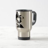 Mug De Voyage Le Général MacArthur -- Noir et blanc (Devant droit)