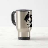 Mug De Voyage Le Général MacArthur -- Noir et blanc (Devant gauche)