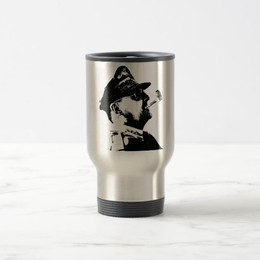 Mug De Voyage Le Général MacArthur -- Noir et blanc (Centre)