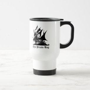 Mug De Voyage le logo de bateau de pirate de baie de pirate