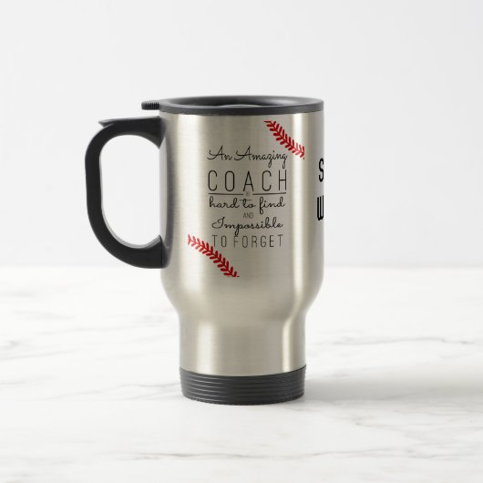 Mug De Voyage le meilleur BASE-BALL d'entraîneur jamais (Gauche)