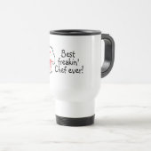 Mug De Voyage Le meilleur chef de Freakin jamais (Devant droit)