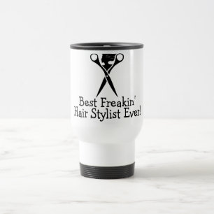Mug De Voyage Le meilleur noir de coiffeur de Freakin jamais