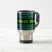 Mug De Voyage Le meilleur papa des mondes vert-bleu (Devant droit)