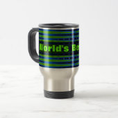 Mug De Voyage Le meilleur papa des mondes vert-bleu (Devant gauche)