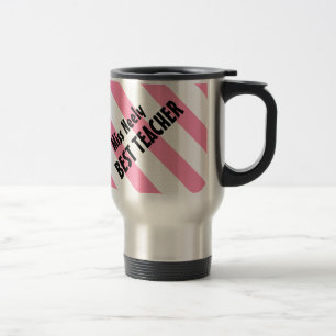 Mug De Voyage Le meilleur rose de professeur jamais barre le nom