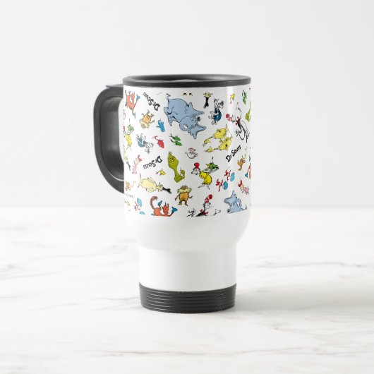 Mug De Voyage Le Monde du motif de Dr Seuss (Devant gauche)