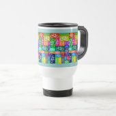Mug De Voyage Le patchwork va à vélo l'art (Devant droit)