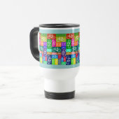 Mug De Voyage Le patchwork va à vélo l'art (Devant gauche)