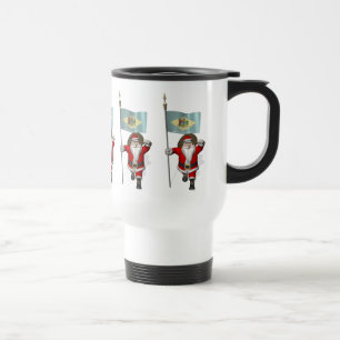 Mug De Voyage Le Père Noël Avec L'Enseigne Du Delaware