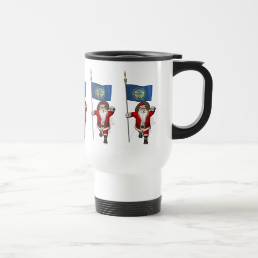 Mug De Voyage Le Père Noël Avec L'Ensigne Du Nebraska (Droite)