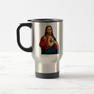 Mug De Voyage Le Portrait d'Art Fin du Sacré-Cœur de Jésus
