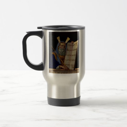 Mug De Voyage Le prophète Moïse avec les tablettes de la loi (Gauche)