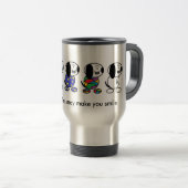Mug De Voyage Le sourire poursuit l'avertissement : Ceci peut (Devant droit)