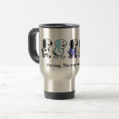 Mug De Voyage Le sourire poursuit l'avertissement : Ceci peut (Devant gauche)