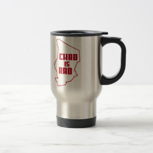 Mug De Voyage Le Tchad est contour de rouge de rad