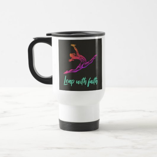 Mug De Voyage "Leap with Faith" (Sauter avec la foi) (Gauche)