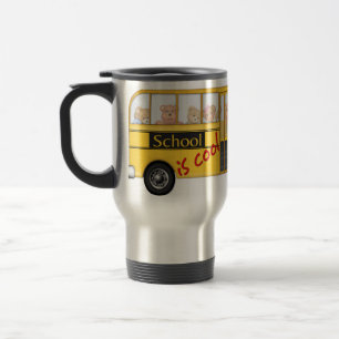 Mug De Voyage L'école est Cool écolier jaune