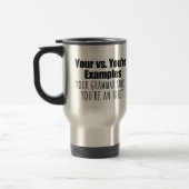 Mug De Voyage Leçon de grammaire amusante Votre vous êtes (Gauche)