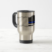 Mug De Voyage Légèrement arraché nom de coutume de drapeau (Devant gauche)