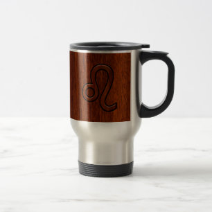 Mug De Voyage Leo Zodiac Connexion style bois acajou Brown
