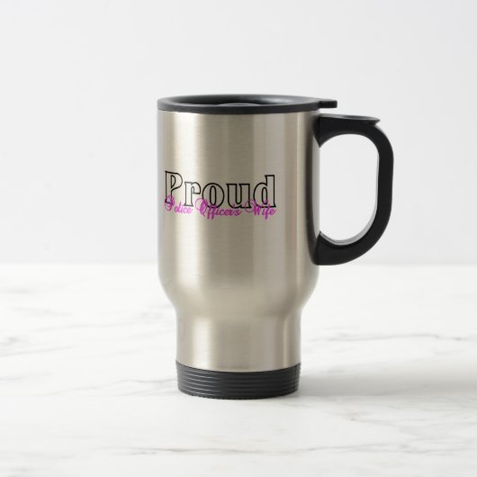 Mug De Voyage L'épouse fière du policier (Droit)