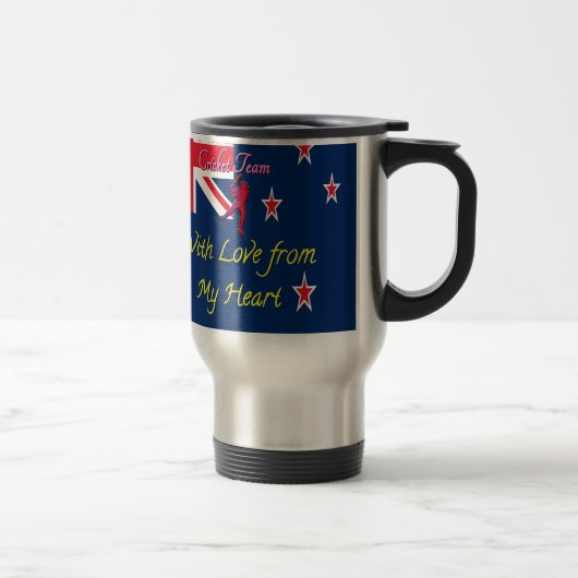 Mug De Voyage L'équipe de cricket néo-zélandaise : L'amour de mo (Droit)