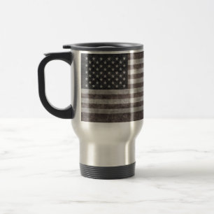 Mug De Voyage Les Etats-Unis diminuent, rétro drapeau américai
