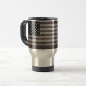 Mug De Voyage Les Etats-Unis diminuent, rétro drapeau américain (Devant gauche)
