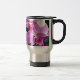 Mug De Voyage Les fleurs d'orchidées se ferment en rose