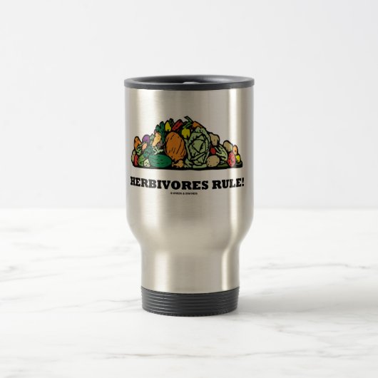 Mug De Voyage Les Herbivores gouvernent ! (Pile De Légumes) (Centre)