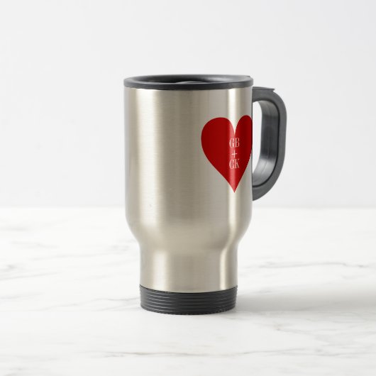 Mug De Voyage Les Initiales de Lover (Devant droit)