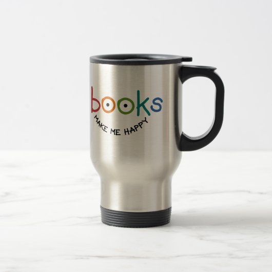 Mug De Voyage Les livres me rendent heureux (Droit)
