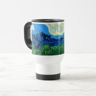 Mug De Voyage Les oliviers de Van Gogh dans un paysage montagneu