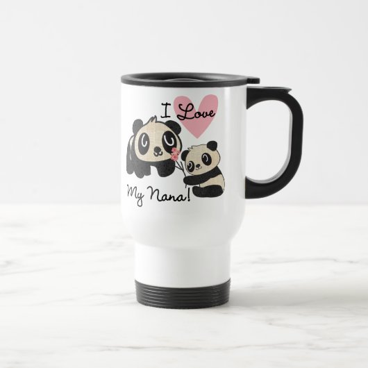 Mug De Voyage Les pandas I aiment ma Nana (Droite)
